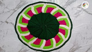 Watermelon 🍉 Doormat knitting  Knitting Doormat 81 [upl. by Symons]