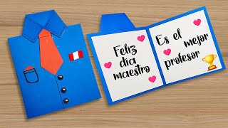 😎 Tarjeta para el día del maestro MUY FÁCIL 🥰 Teachers Day Card Greeting Card [upl. by Wonacott]