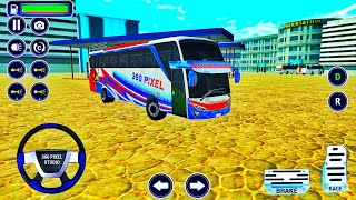 Transportation Bus Driving Off Road Realistic public Euro Coach Bus Simulator 3D Gameplay Android 1 [upl. by Harbour785]