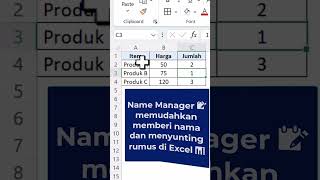 mengelola nama di excel 📝📊 excelindonesia namemanager tutorialexcel [upl. by Lhary55]