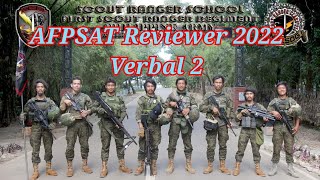 Bagong AFPSAT Reviewer Verbal B2 [upl. by Haet]