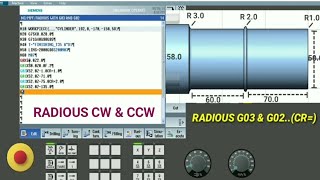 RADIOUS WITH G02 amp G03 IN SIEMENS CONTROL [upl. by Ferino407]