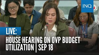 LIVE House hearing on OVP budget utilization  Sep 18 [upl. by Valdis]