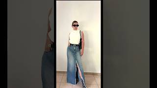 Denim skirt Outfit Que tal les gusto  ootd fashionblogger fashion fashionstyle grwm outfit [upl. by Gillett]