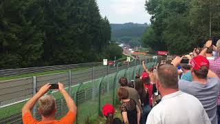 F1 Belgium GP 17 First Lap along Kemmel Straight out of Eau Rouge SpaFrancorchamps [upl. by Arv378]