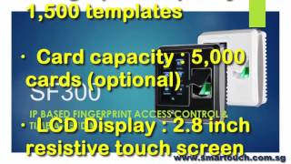 Biometric Fingerprint Machine SF300 Features Link With Time Attendance System [upl. by Behka]