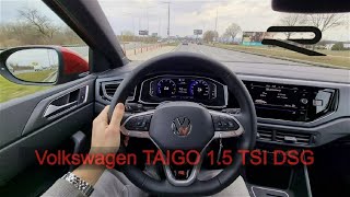 Volkswagen TAIGO 15 TSI DSG Rline  consumption on 130 kmh POV  Details [upl. by Wenger444]