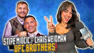 Stipe Miocic amp Chris Weidman are wild together LOL  UFC 309 [upl. by Ivzt]