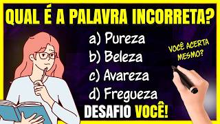 Desafio de Ortografia Será que Você Gabarita as 5 Questões TESTE de Ortografia [upl. by Winn]