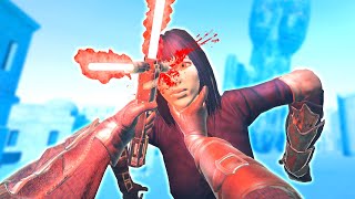 CUSTOM LIGHTSABERS ARE SCARY in Blades and Sorcery VR Mods [upl. by Aisaim328]