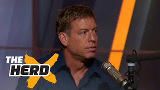 Troy Aikman I will go to my grave saying Tom Brady knew that the balls were deflatedquot  THE HERD [upl. by Aihsital]