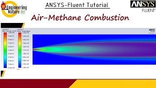 ANSYSFluent Tutorial  Species transport modelling  Gaseous combustion Methane combustion 12 [upl. by Sonya214]