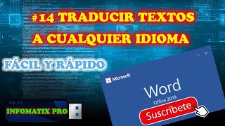 COMO TRADUCIR UN TEXTO DE ESPAÑOL A INGLES O A CUALQUIER IDIOMA EN WORD [upl. by Diarmuid]