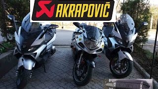 Gilera Nexus 500 Straight Pipe VS Akrapovic Exhaust [upl. by Negiam]