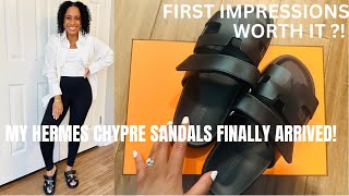 MY HERMES CHYPRE SANDALS FINALLY ARRIVED How I Scored Them Sizing Try On Worth it [upl. by Norven955]