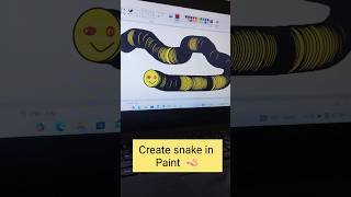 Ms paint se Snake banaye  How to draw Snake computer painting [upl. by Nitfa]