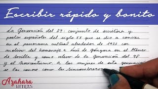 ✍ Cómo Escribir Rápido y Bonito en Cursiva [upl. by Siravart]