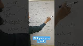 Monozygotic and Dizygotic Twins Hindi Genetics shorts biology shorts Life science shorts [upl. by Anbul961]