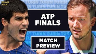 Alcaraz vs Medvedev  ATP Finals 2023  Tennis Prediction [upl. by Kwok701]