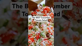 10Minute Cucumber Tomato Salad Shopska Salad shorts salad saladrecipe easysaladrecipe [upl. by Frederique]