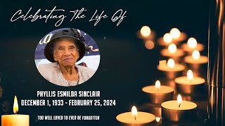 Celebrating the Life of Phyllis Esmilda Sinclair [upl. by Cybill]