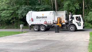 Borden Recycling Truck Dumping bin and compacting KoJackandWest [upl. by Gillette]