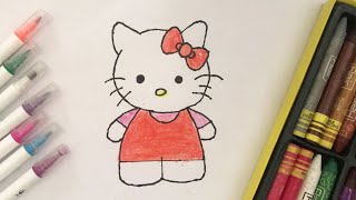 How to Draw Easy N Cute Hello Kitty Step by Step  Hello Kitty Drawing for Kids  ArtWithPriyansh [upl. by Risa]