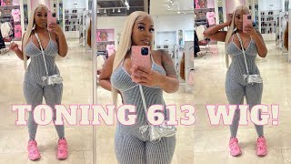 How to tone 613 blonde wig  Quick 20mins tutorial [upl. by Oetsira]