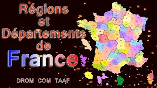 LES RÉGIONS ET DÉPARTEMENTS DE FRANCE ET DOUTRE MER DROM COM TAAF [upl. by Alverson362]