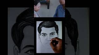 Great Mathematician CV RAMANUJAN drawing Sketch Srinivas Ramanujan Drawing Easy Math day drawing [upl. by Sadinoel]