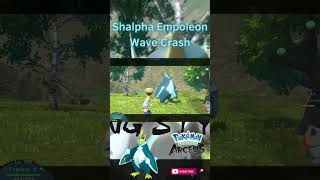 Shiny Alpha Empoleon Signature Move Wave Crash in Pokemon Legends Arceus [upl. by Dorr]