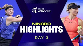 Muchova Badosa Yuan amp Kasatkina in action on Day 3 at Ningbo 2024  WTA Match Highlights [upl. by Eislel]