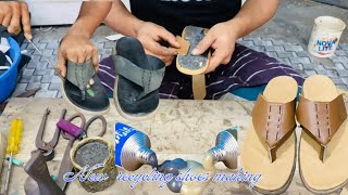 handmade New Recycling shoes making video part 40 [upl. by Gamaliel]