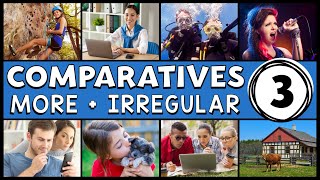 LOS ADJETIVOS COMPARATIVOS EN INGLÉS  PARTE 3  COMPARATIVE ADJECTIVES [upl. by Ynaiffit698]