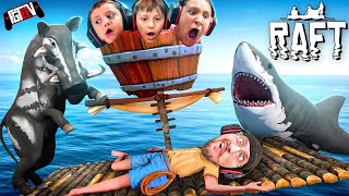 RAFT 2021 Low iQ Raftmates vs SHARK FGTeeV Boys Gameplay [upl. by Hogg]