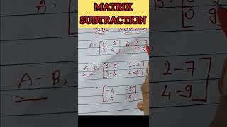 Matrix Subtraction shortsfeed matrix matrices short shorts matrix subtraction [upl. by Kim942]