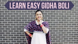 Learn Gidha steps on EASY DEOR Boli  BHANGRAlicious Gidha Tutorial wedding boli [upl. by Addie853]