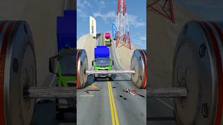 Mixed cars vs logging bollards crash part558 shortvideo beamngdrive shorts india usa truck [upl. by Aisyat504]