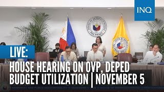 LIVE House hearing on OVP DepEd budget utilization  November 5 [upl. by Yrahk]