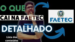 FAETEC 2024 TODOS os Conteúdos de Português e Matemática da PROVA [upl. by Airdnassac889]