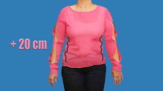 Amazing sewing trick how to upsize a blouse beautifully [upl. by Sahcnip]