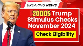 2000 stimulus check  Trump Stimulus Checks  Will they be issued [upl. by Balbur]