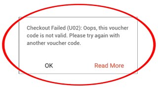 Fix Checkout Failed U02Opps This Voucher Code Is Not Valid Please Try Again With Another In Shopee [upl. by Ahsenac639]