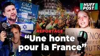 À Paris le « gala de la honte » pour Israël mobilise des milliers de contremanifestants [upl. by Auqined]