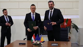 Konaković i Szijjarto nakon susreta u Sarajevu BiH i Mađarska ozbiljni partneri [upl. by Zelle]