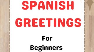 quotLearn Basic Spanish Greetings in 1 Minute  Quick Spanish Lesson for Beginnersquot shorts spanish [upl. by Kappenne]