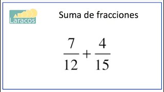 Metodos para la suma de dos fracciones con diferente denominador [upl. by Eeluj187]