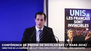 Conférence de presse Nicolas Bay [upl. by Nita]