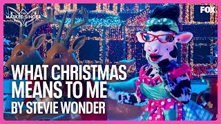 Cow Performs “What Christmas Means to Me” By Stevie Wonder  Season 10  The Masked Singer [upl. by Ayital476]