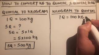 How to convert quintal to kilogram and kilogram to quintal  Convert kg to quintal and quintal to kg [upl. by Pelson]